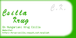 csilla krug business card